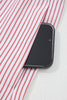 Red Stripe Plus Size Ruffled Hem Pinstriped Midi Dress