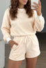 Yellow Plaid Baggy Pullover Drawstring Casual Shorts 2pcs Outfit