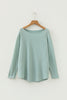 Myosotis Textured Raglan Sleeve Knit Loose Top