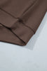 Coffee Camouflage Sleeve Crewneck Baggy Pullover Sweatshirt