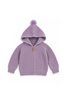 Purple zipper cardigan sweater