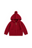 Red zipper cardigan sweater