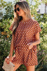 Brown Polka Dot Print Short Set