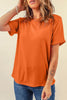 Mint Green Casual Plain Crew Neck Tee