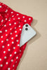 Sachet Pink Polka Dot Drawstring Casual Mini Skort