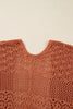 Redwood Burl Mixed Pattern Knitted Open Front Plus Cardigan