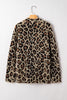 Brown Leopard Open Casual Cardigan