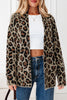 Brown Leopard Open Casual Cardigan