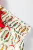 Beige Nutcracker Print Contrast Trim Tied up Bow Silky 2pcs Pajama Set