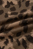 Brown Leopard Print Striped Detail Relaxed Pullover Sweatshirt