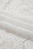 White Tie Spaghetti Straps Floral Lace Overlay Long Dress
