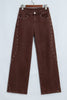 Dusk Blue Side Seam Rivet Detail Ankle Length Casual Jeans