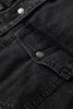 Medium Grey Beau Chest Pocket Raw Hem Denim Loose Shirt Dress