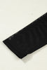 Black Sheer Mesh Patchwork High Neck Long Sleeve Top