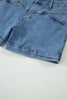 Ivy Seam Detail Pocketed Cuffed Hem Denim Shorts