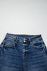 Beau Blue Acid Wash Pocket Detail Flare Jeans