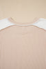 Parchment Twist Rib Colorblock Hi Low Plus Size Short Sleeve Top