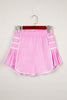 Bonbon Contrast Trim Pleated Casual Active Shorts