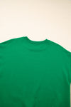 Dark Green Solid Classic Crewneck Pullover Sweatshirt