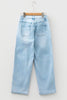 Myosotis Exposed Stitch Detail Drawstring Barrel Jeans