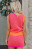Orange Chevron Striped Knit Bodycon Mini Sweater Skirt