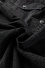 Medium Grey Beau Chest Pocket Raw Hem Denim Loose Shirt Dress