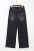 Black Wide Leg Pocketed High Waist Jeans