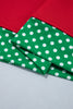 Tomato Red Polka Dot Letter Print Contrast Trim Mock Neck Sweatshirt
