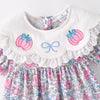 GIRLS HALLOWEEN&THANKSGIVING PUMPKIN EMBROIDERY RUFFLE OUTFIT SET