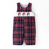 TODDLER BOYS CHRISTMAS SANTA CLAUS EMBROIDERY SMOCKED ROMPER