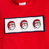 BOYS CHRISTMAS SANTA CLAUS EMBROIDERY SMOCKED OUTFIT SET