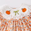TODDLER GIRLS HALLOWEEN&THANKSGIVING PUMPKIN EMBROIDERY BLOOMER SET