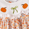 GIRLS HALLOWEEN & THANKSGIVING PUMPKIN EMBROIDERY RUFFLE OUTFIT SET