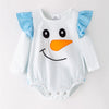 TODDLER GIRLS CHRISTMAS SNOWMAN APPLIQUE ROMPER