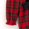TODDLER GIRLS CHRISTMAS RED PLAID COTTON SMOCKED BLOOMER SET
