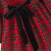 GIRLS CHRISTMAS RED PLAID COTTON SMOCKED DRESS