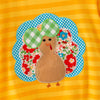GIRLS THANKSGIVING TURKEY APPLIQUE OUTFIT SET