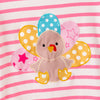 GIRLS THANKSGIVING TURKEY APPLIQUE COTTON DRESS WITH POCKETS