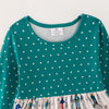 GIRLS CHRISTMAS PRINT DRESS