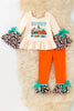 Howdy Pumpkins Cream Tunic w/Bell Sleeves & Orange Pants
