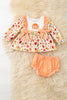 Fall Multi Printed Girls Baby Tunic and Baby Bloomers w/ front bows