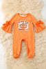 Orange Gingham Pie Printed Baby Bodysuit