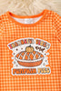 Orange Gingham Pie Printed Baby Bodysuit