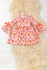 Pumpkin Printed on Pink Dress w/ Bell Sleeves