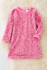 Long sleeve sequins sheath dress for girls.