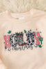 Howdy Christmas Pullover Sweatshirt & Red Checkered Bell Bottoms