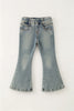 Bootcut Denim Pants with Rhinestones & stretchy waistband