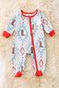 Aztec & cowboy boot printed baby onesie.