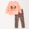GIRLS THANKSGIVING TURKEY APPLIQUE OUTFIT SET