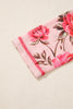 Pink Floral Print Exposed Seam Detail Mesh Long Sleeve Top